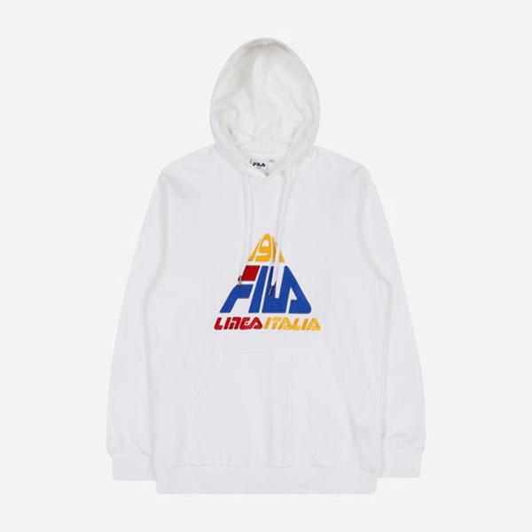 Fila New Logo Graphic Women's Hoodies - White,NZ 960-72389